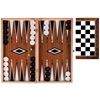 Τάβλι - Σκάκι Ξύλινο Μαύρα Πούλια & Πιόνια 47.5x50cm