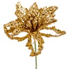 Χριστουγεννιάτικο Διακοσμητικό Λουλούδι Χρυσό 15.5cm