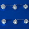 10 Λαμπάκια LED Μπαταρίας Ασημί Σγουρό 1.2m - Ψυχρό Λευκό