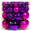 Σετ Χριστουγεννιάτικες Μπάλες Μωβ Φούξια Ματ Γυαλιστερές Glitter 4-6-8-10cm - 54 τμχ.