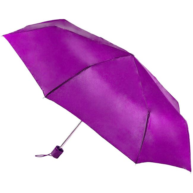 Ομπρέλα Βροχής Σπαστή Χειροκίνητη Μωβ 53cm