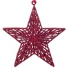 Xριστουγεννιάτικο Στολίδι Δέντρου Αστέρι Διάτρητο Κόκκινο Ιριδίζον 18cm