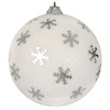 Σετ Χριστουγεννιάτικες Μπάλες Λευκές Νιφάδες Ασημί 10cm - 4 τμχ.