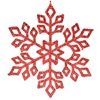 Χριστουγεννιάτικο Στολίδι Δέντρου Xιονονιφάδα Κόκκινη Glitter 15cm