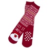 Χριστουγεννιάτικες Κάλτσες Ζακάρ Άγιος Βασίλης Μπορντό Anti-slip (37-41) - 1 ζευγ.