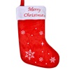 Χριστουγεννιάτικη Διακοσμητική Μπότα Βελούδο Κόκκινη Nιφάδα Μerry Christmas 45cm