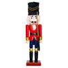  Χριστουγεννιάτικο Διακοσμητικό Ξύλινος Στρατιώτης Κόκκινη Μπλε Στολή Μαύρο Γούνινο Καπέλο 50cm