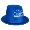 Καπέλο Πάρτι Μπλε Glitter "Happy Birthday"