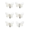 Διακοσμητικά Κουρτίνας Πεταλούδες Λευκές 6cm - 6 τμχ.