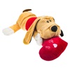 Λούτρινος Σκύλος Ξαπλωτός Καφέ Καρδιά 42 cm