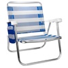 Καρέκλα Παραλίας Μπλε Ριγέ με Τσέπη 60x61x63cm