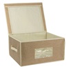 Κουτί Αποθήκευσης Υφασμάτινο Μπεζ 50x40x25cm