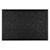 Πατάκι - Χαλάκι Εξώπορτας Μαύρο Γκρι Ανάγλυφες Γραμμές 60x40cm