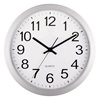 Ρολόι Τοίχου Μπαταρίας Ασημί Λευκό 30cm