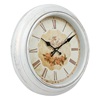 Ρολόι Τοίχου Διακοσμητικό Vintage Χρυσό Brushed Λευκό Ø30cm