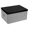 Κουτί Χάρτινο Αναδιπλούμενο Μαύρο Λευκό Ρόμβοι 40x30x20cm