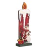 Χριστουγεννιάτικο Ξύλινο Κερί με Χιονάνθρωπο 32.5cm