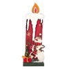 Χριστουγεννιάτικο Ξύλινο Κερί με Χιονάνθρωπο 32.5cm