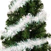 Χριστουγεννιάτικη Τρέσα Λευκή Ιριδίζουσα Νιφάδες Tinsel 3mx10cm