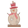 Χριστουγεννιάτικος Ξύλινος Χιονάνθρωπος Κασκόλ Νιφάδες 16cm
