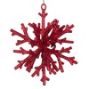Χριστουγεννιάτικο Στολίδι Δέντρου 3D Χιονονιφάδα Κόκκινη Glitter 14cm