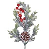 Χριστουγεννιάτικο Διακοσμητικό Κλαδί Έλατο Κουκουνάρια Berries Χιόνι 43cm