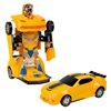 Ρομπότ Transformer Αυτοκίνητο Κίτρινο με Ήχο Φώτα & Κίνηση 