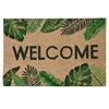 Πατάκι - Χαλάκι Εξώπορτας Τροπικά Πράσινα Φύλλα Μήνυμα "Welcome" 60x40cm