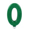 Κερί Γίγας Γενεθλίων Πράσινο Glitter Νο.0 - 12cm