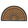 Πατάκι - Χαλάκι Εξώπορτας Ημικύκλιο Καφέ Μαύρες Γράμμες 70x40cm