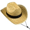 Καπέλο Unisex Ψάθινο Farmer Μαύρη Κορδέλα