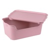 Κουτί Αποθήκευσης με Παράθυρο & Καπάκι Πλαστικό Ροζ 15lt