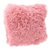 Μαξιλάρι Χειμερινής Διακόσμησης Απομίμηση Γούνας Shaggy Ροζ 25x25cm