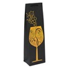 Τσάντα Δώρου για Μπουκάλι Μαύρη Χρυσό Foil Σχέδιο 11x8.5x38.5cm