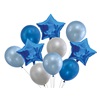 Μπαλόνια Πάρτι Foil Μεταλλιζέ Μπλε Αστέρια Στρογγυλά - 10 τμχ.