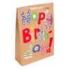 Τσάντα Δώρου Kraft Πολύχρωμο Foil Happy Birthday 27x10x38cm