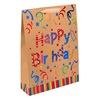 Τσάντα Δώρου Kraft Πολύχρωμο Foil Happy Birthday 31x9.5x42cm