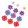 Τσόχινα Αυτοκόλλητα Λουλούδια Πολύχρωμα 4 - 5.5cm - 12 τμχ.