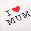 Βρεφικό Εσώρουχο Φορμάκι Βαμβακερό για Αγόρι Λευκό I Love Mum 0-6 M