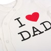 Βρεφικό Εσώρουχο Φορμάκι για Αγόρι Βαμβακερό Λευκό "I Love Mum & Dad" 0-6M