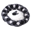 Κρεβάτι Φωλιά Γάτας Μικρό Μαύρο Καρό Ø47x12cm