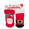 Χριστουγεννιάτικες Βρεφικές Κάλτσες Άγιος Βασίλης Ζώνη Anti-slip - 2 ζευγ.