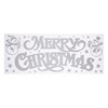 Χριστουγεννιάτικα Αυτοκόλλητα Διακοσμητικα Merry Christmas Ασημί Glitter 20x60cm