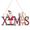 Χριστουγεννιάτικο Διακοσμητικό Κρεμαστό Ξύλινη Ταμπέλα Άγιος Βασίλης Κόκκινο Καρό 21cm