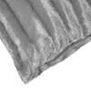 Μαξιλάρα Χειμερινής Διακόσμησης Απομίμηση Γούνας Γκρι Ανάγλυφη Ρίγα 60x60cm