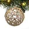 Σετ Χριστουγεννιάτικες Μπάλες Διάτρητες Σαμπανί Glitter 10cm - 2 τμχ.