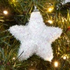 Χριστουγεννιάτικο Στολίδι Δέντρου Αφρώδες Αστέρι Ιριδίζον Glitter 9cm