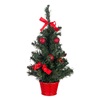 Χριστουγεννιάτικο Διακοσμητικό Επιτραπέζιο Δέντρο Γλάστρα Κόκκινες Μπάλες Δώρα 20 LED- 50cm