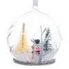 Χριστουγεννιάτικη Διακοσμητική Μπάλα Χιονάνθρωπος Δέντρα LED 10cm