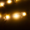 60 Διακοσμητικά Λαμπάκια LED Μπαταρίας Clips Aσημί Χρυσό 3.25m - Λευκό Θερμό